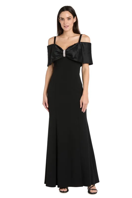 Off-Shoulder Mermaid Gown with Satin Bow Collar sold by R&M Richards