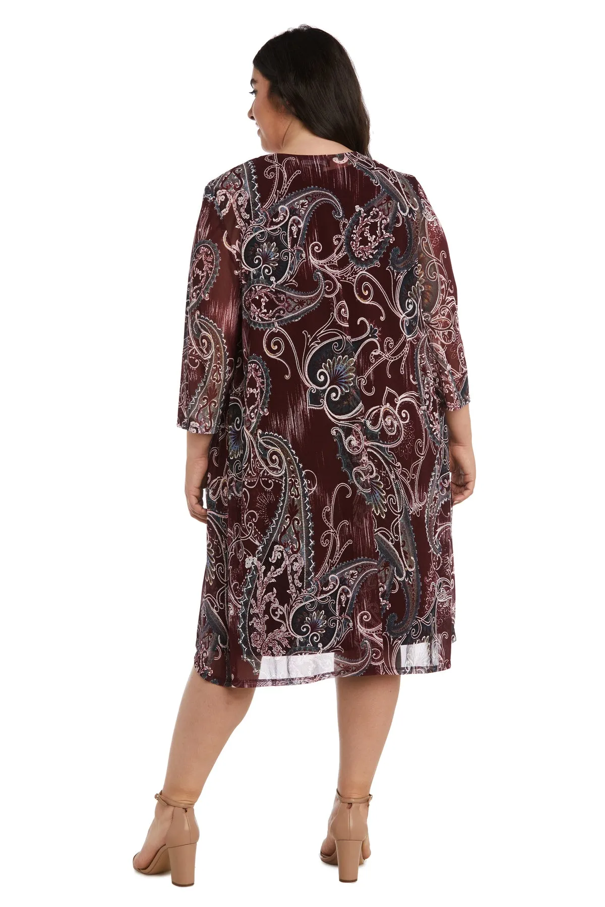 Two-Piece Printed Jacket and Dress Set - Plus sold by R&M Richards product image thumbnail 2