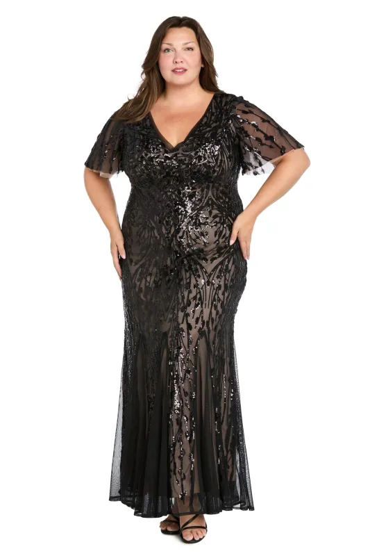 Sequin Embroidered Empire Gown sold by R&M Richards