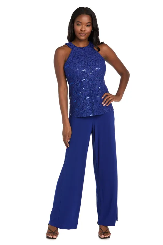 Glitter Lace Halter Jumpsuit sold by R&M Richards