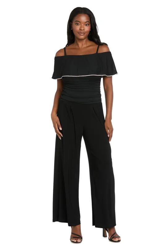 Starlight Off-Shoulder Jumpsuit in Black sold by R&M Richards