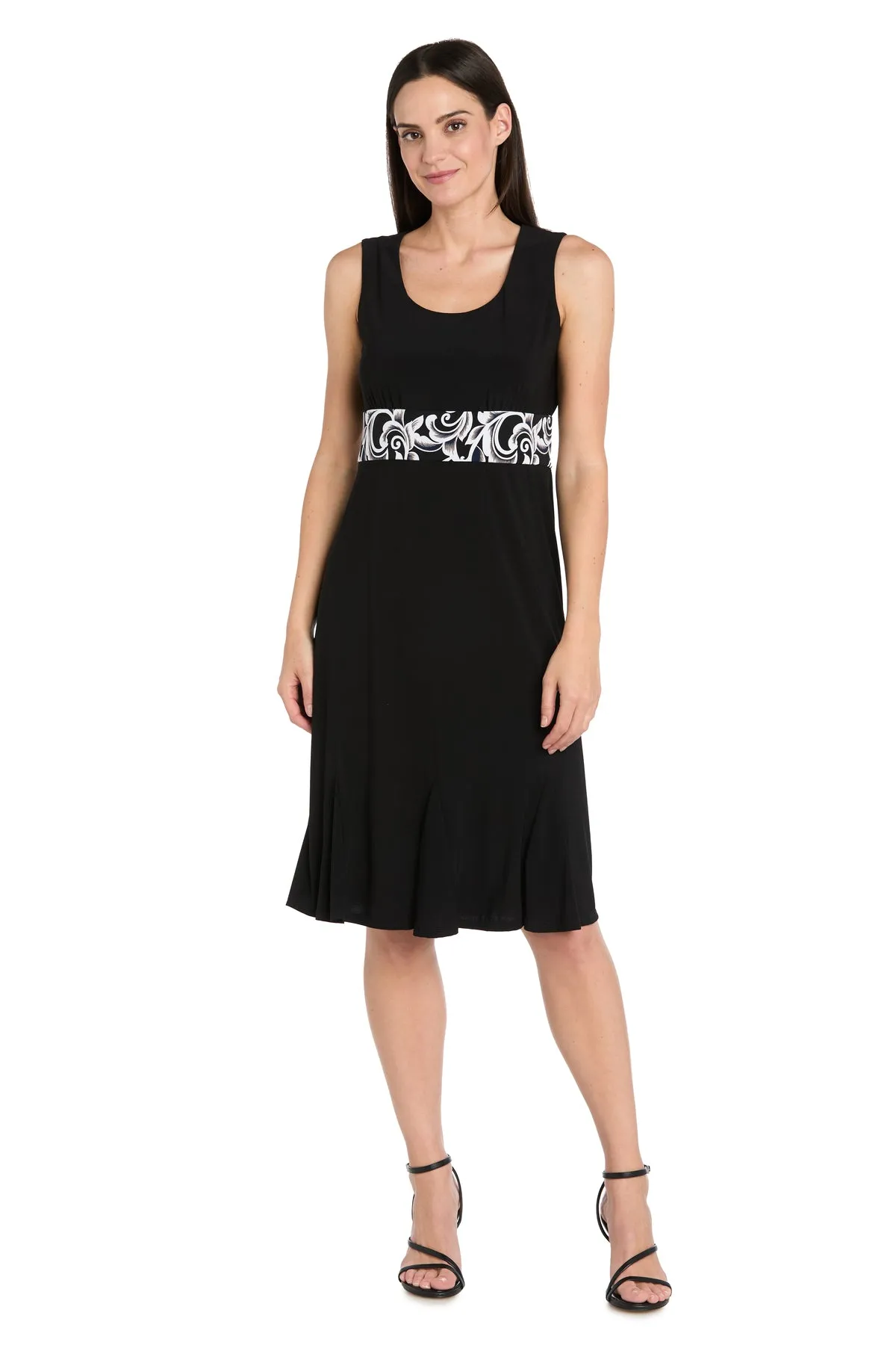 Printed Cropped Jacket & Solid ITY Swing Dress - Petite sold by R&M Richards product image thumbnail 4