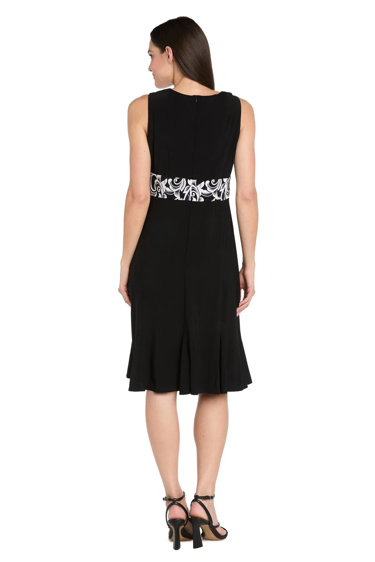 Printed Cropped Jacket & Solid ITY Swing Dress - Petite sold by R&M Richards product image thumbnail 3