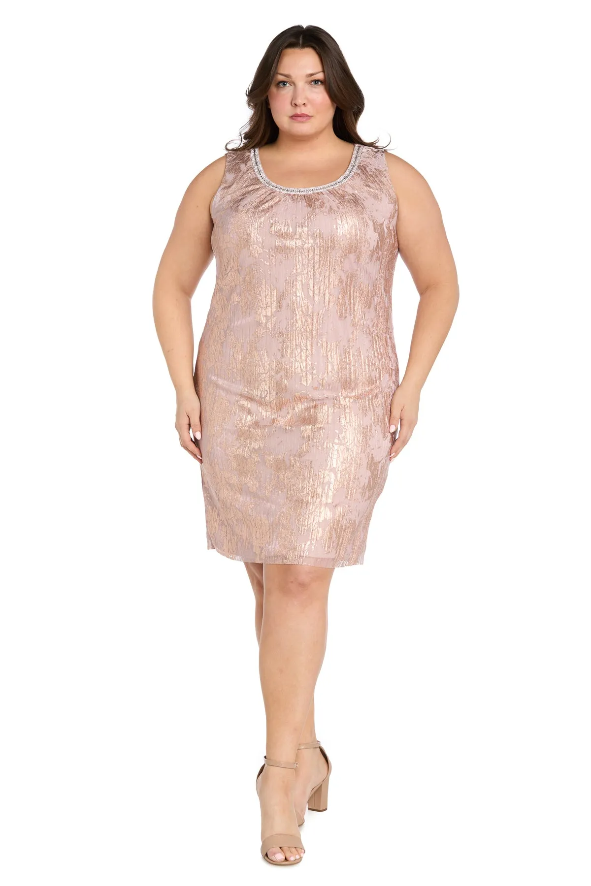 Metallic Patterned Jacket Dress - Plus sold by R&M Richards product image thumbnail 3