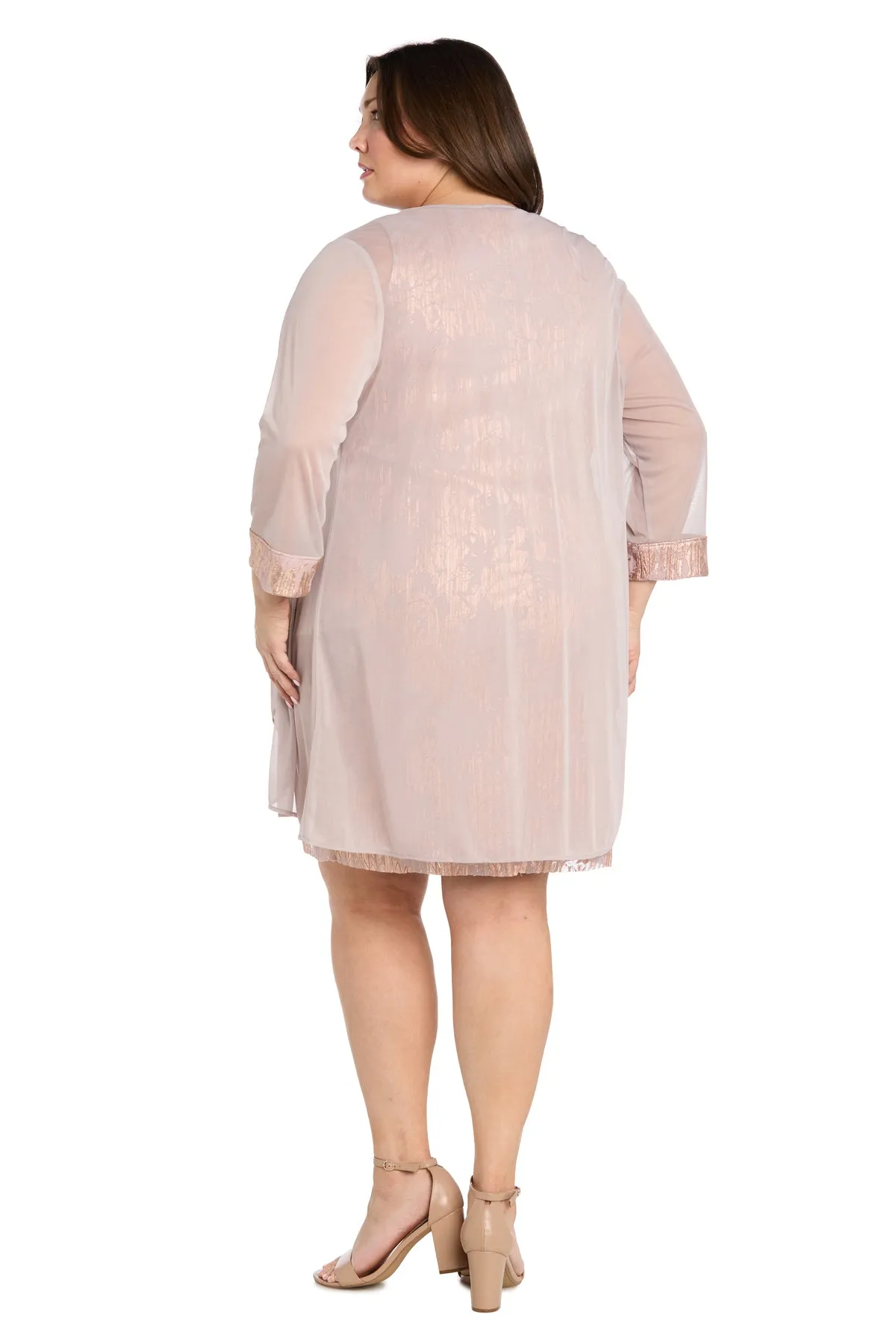 Metallic Patterned Jacket Dress - Plus sold by R&M Richards product image thumbnail 2