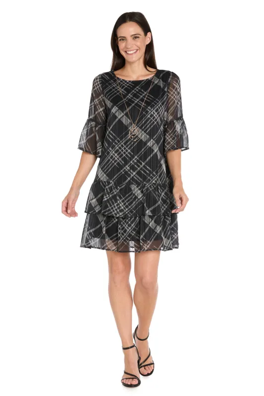 Printed Chiffon Lurex Dress sold by R&M Richards