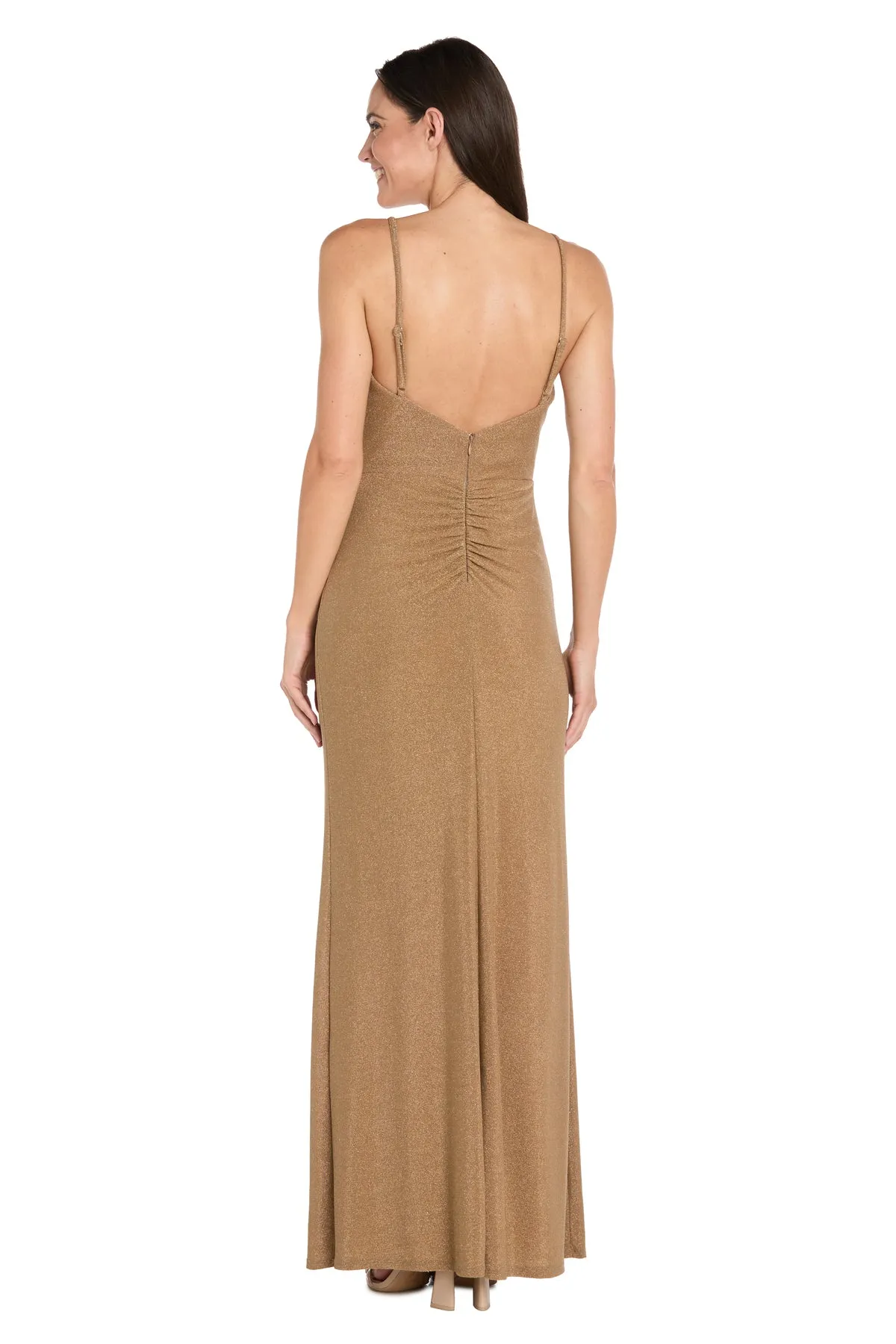 Gold Metallic Side Drape Dress sold by R&M Richards product image thumbnail 2