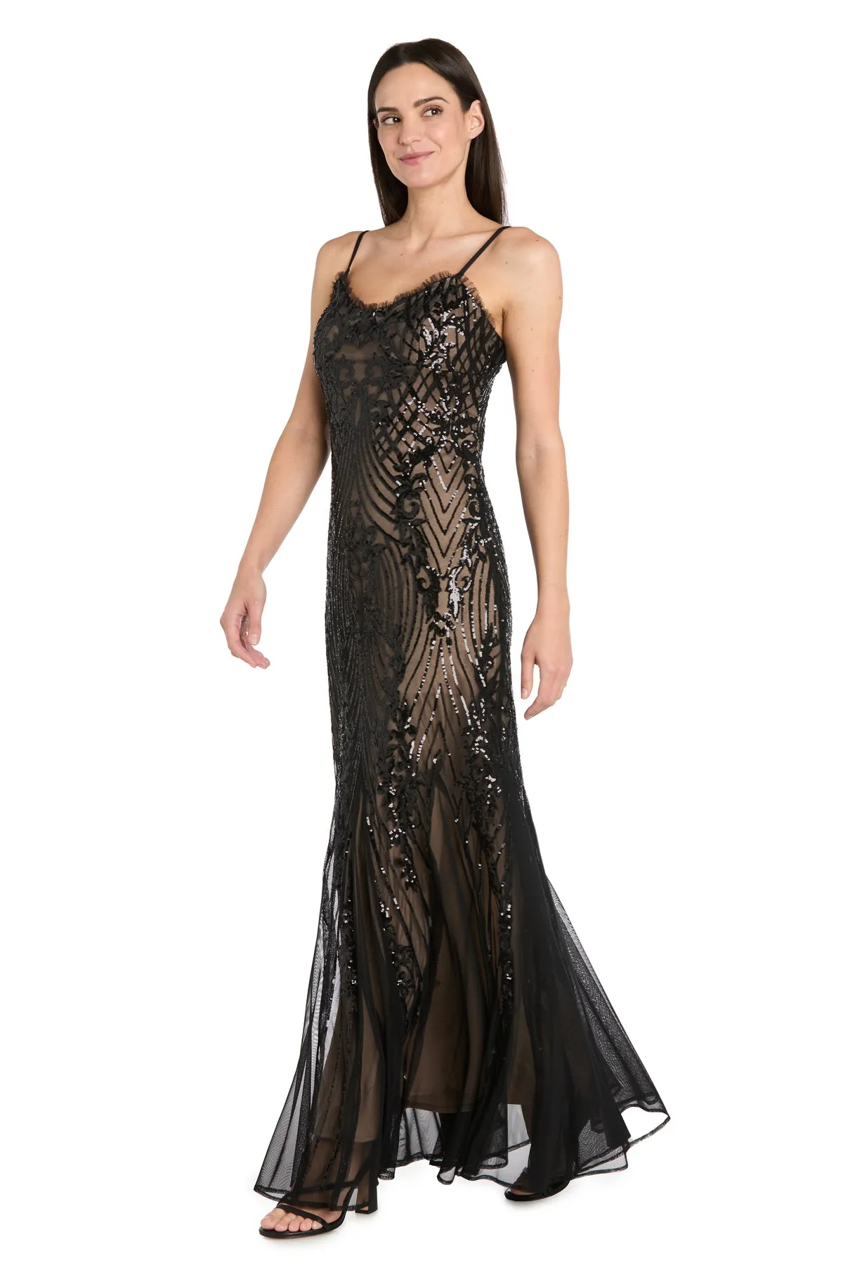 Embellished Mesh Evening Gown - Petite sold by R&M Richards