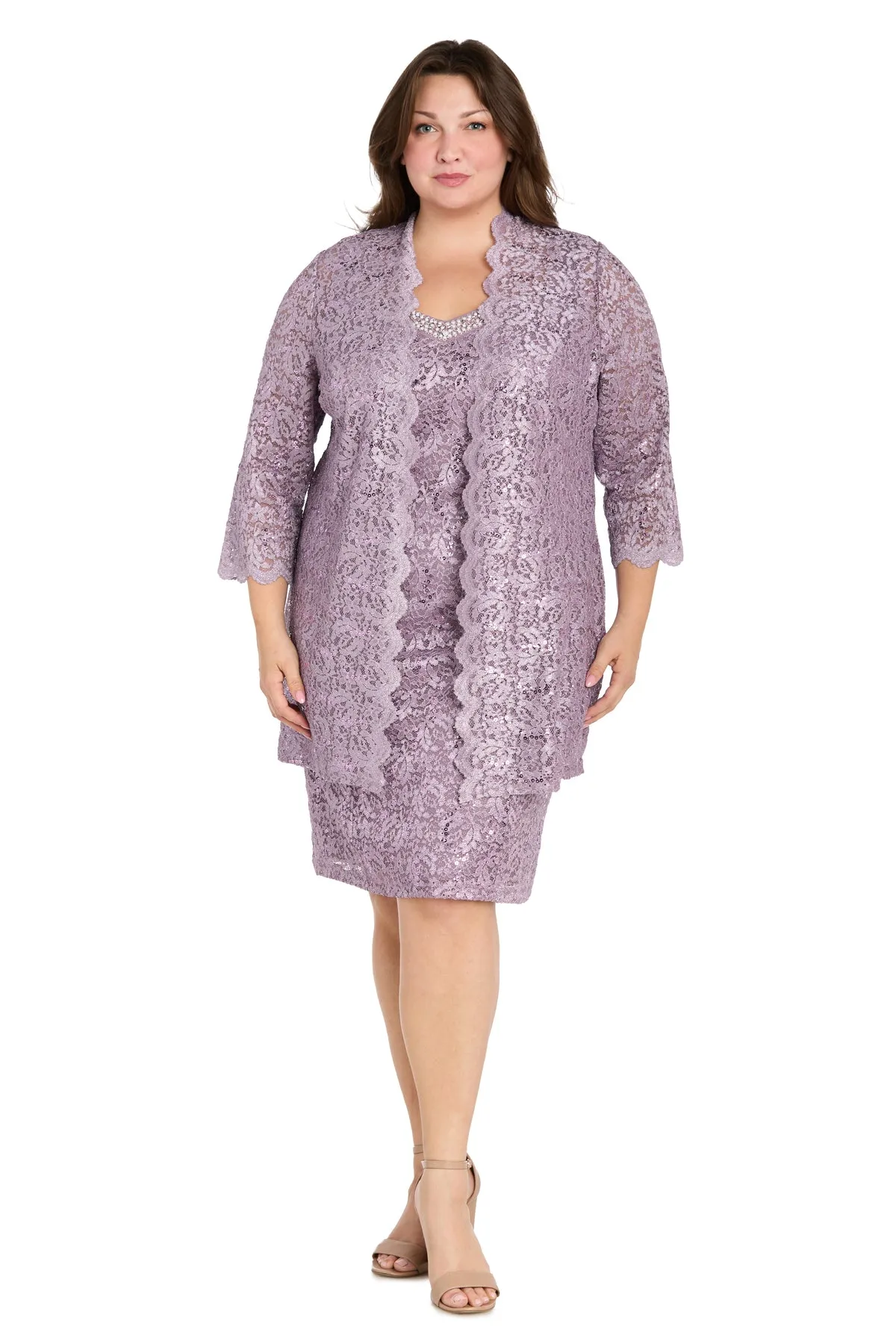 Elegant Lace Jacket and Dress - Plus sold by R&M Richards