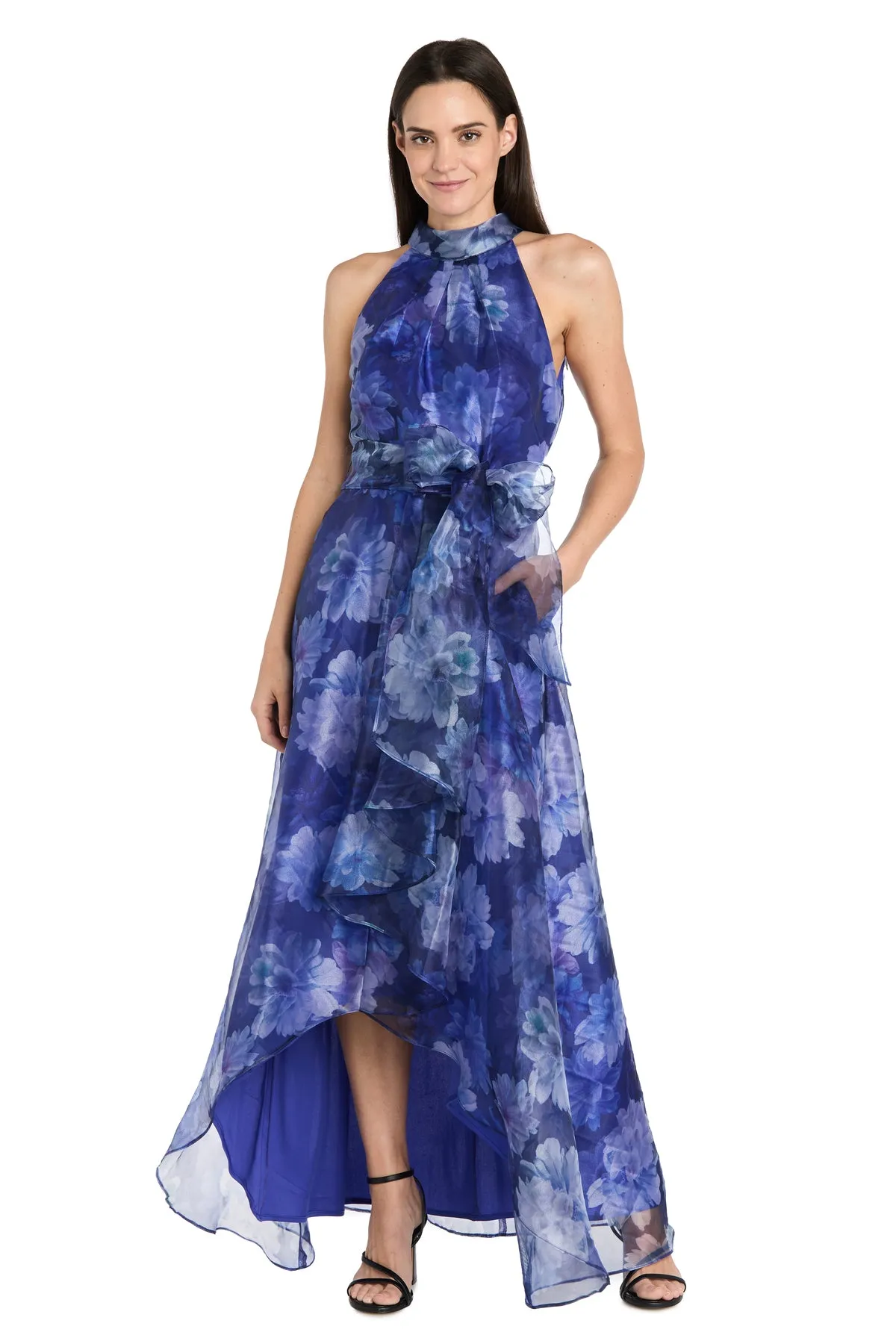 High-Low Tiered Taffeta Dress with Sash sold by R&M Richards
