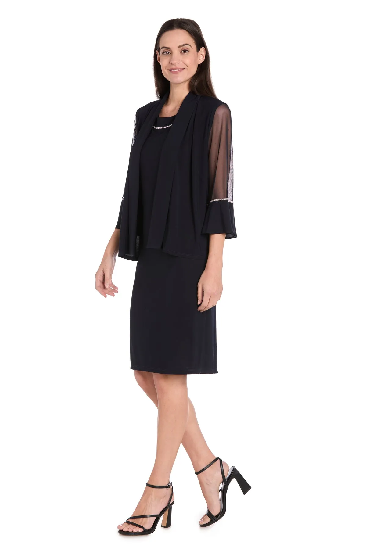 Rhinestone Trim Formal Jacket Dress sold by R&M Richards product image thumbnail 4