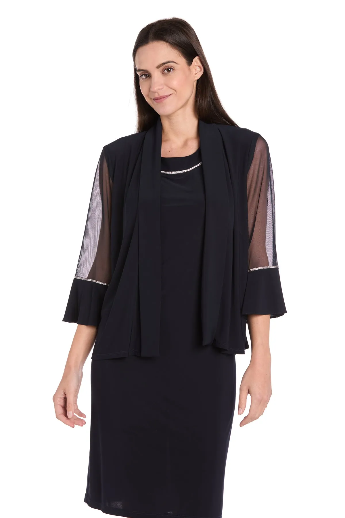 Rhinestone Trim Formal Jacket Dress sold by R&M Richards product image thumbnail 3