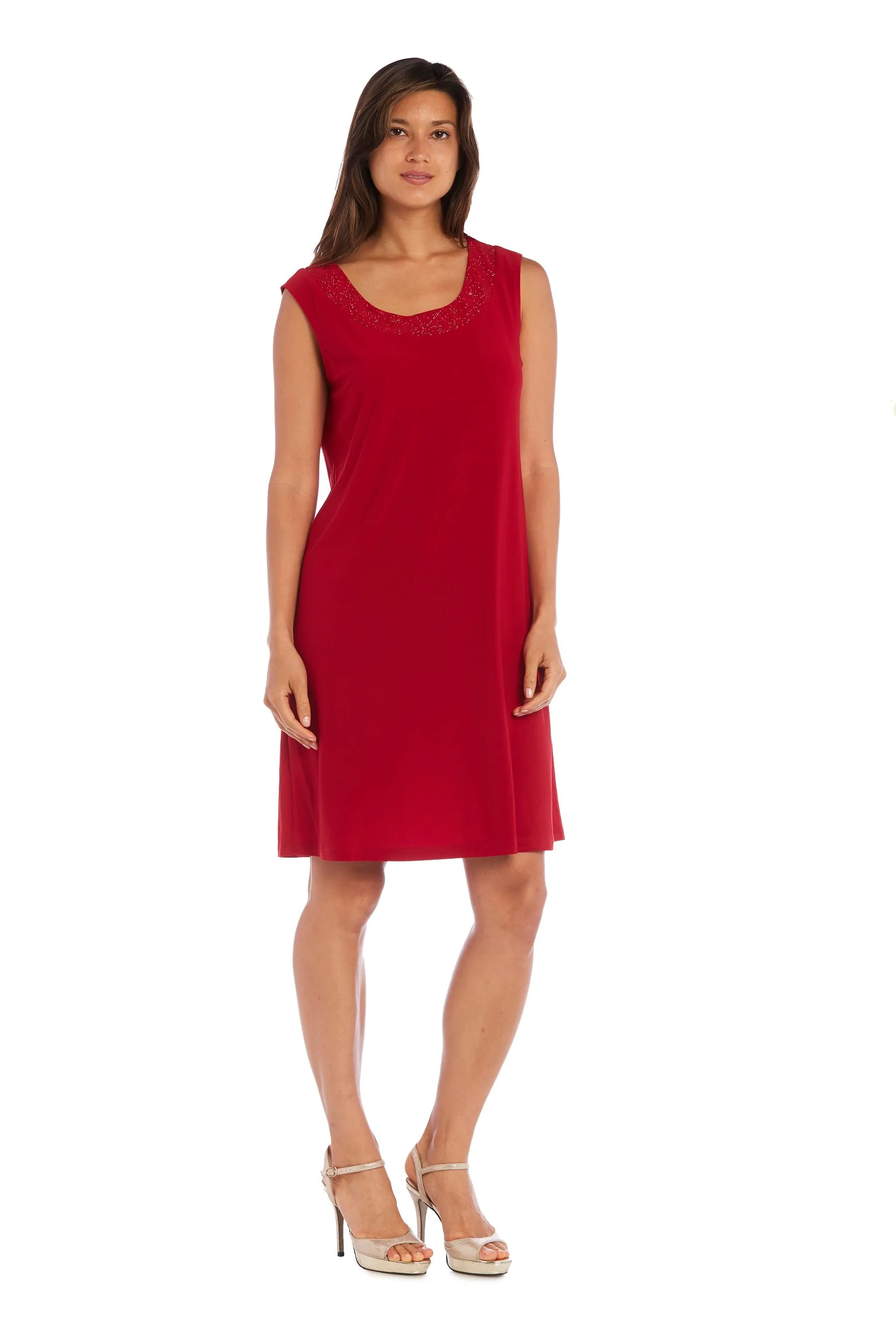 Shift Dress with Matching Jacket and Metallic Detailing - Petite sold by R&M Richards product image thumbnail 3