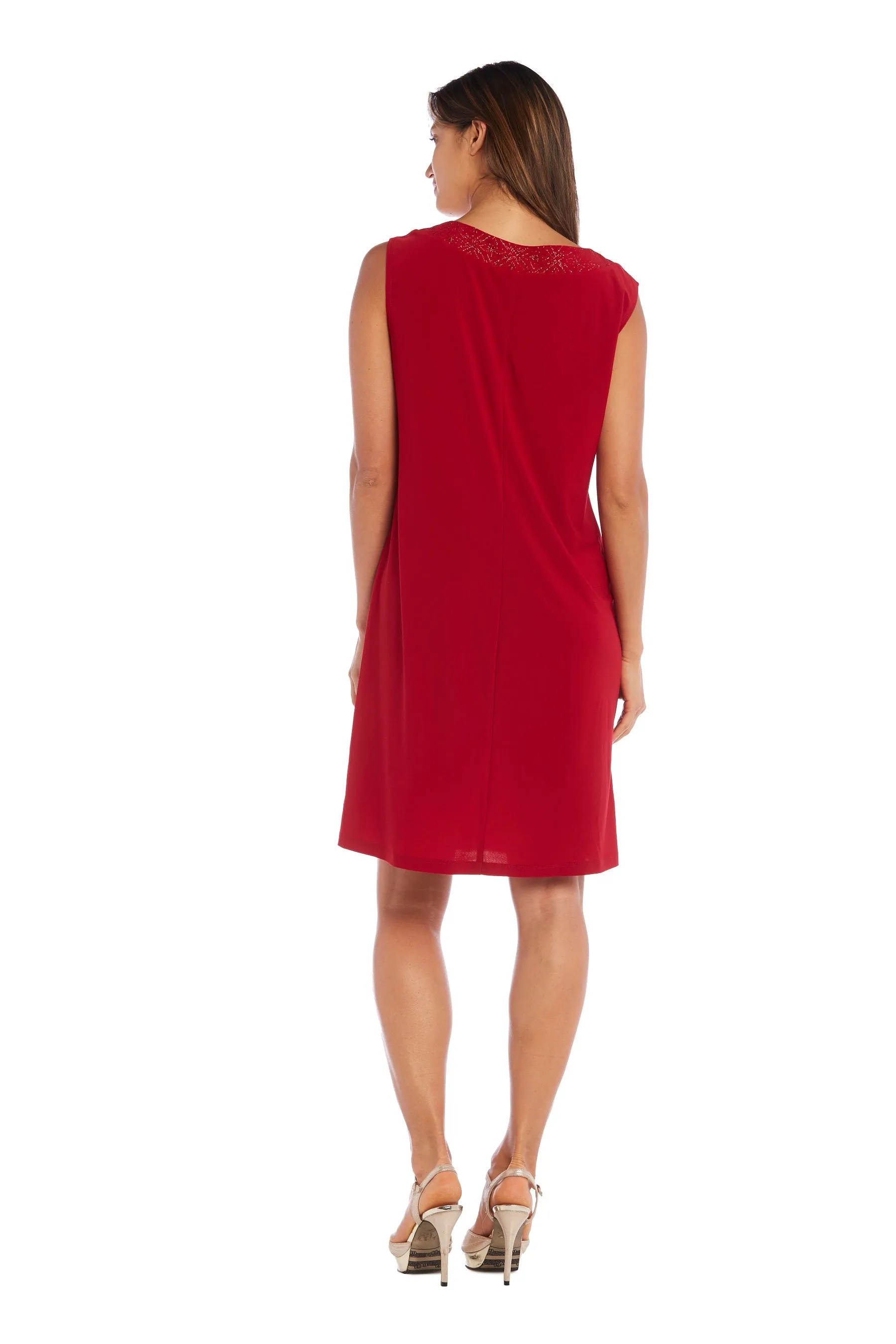 Shift Dress with Matching Jacket and Metallic Detailing - Petite sold by R&M Richards product image thumbnail 4