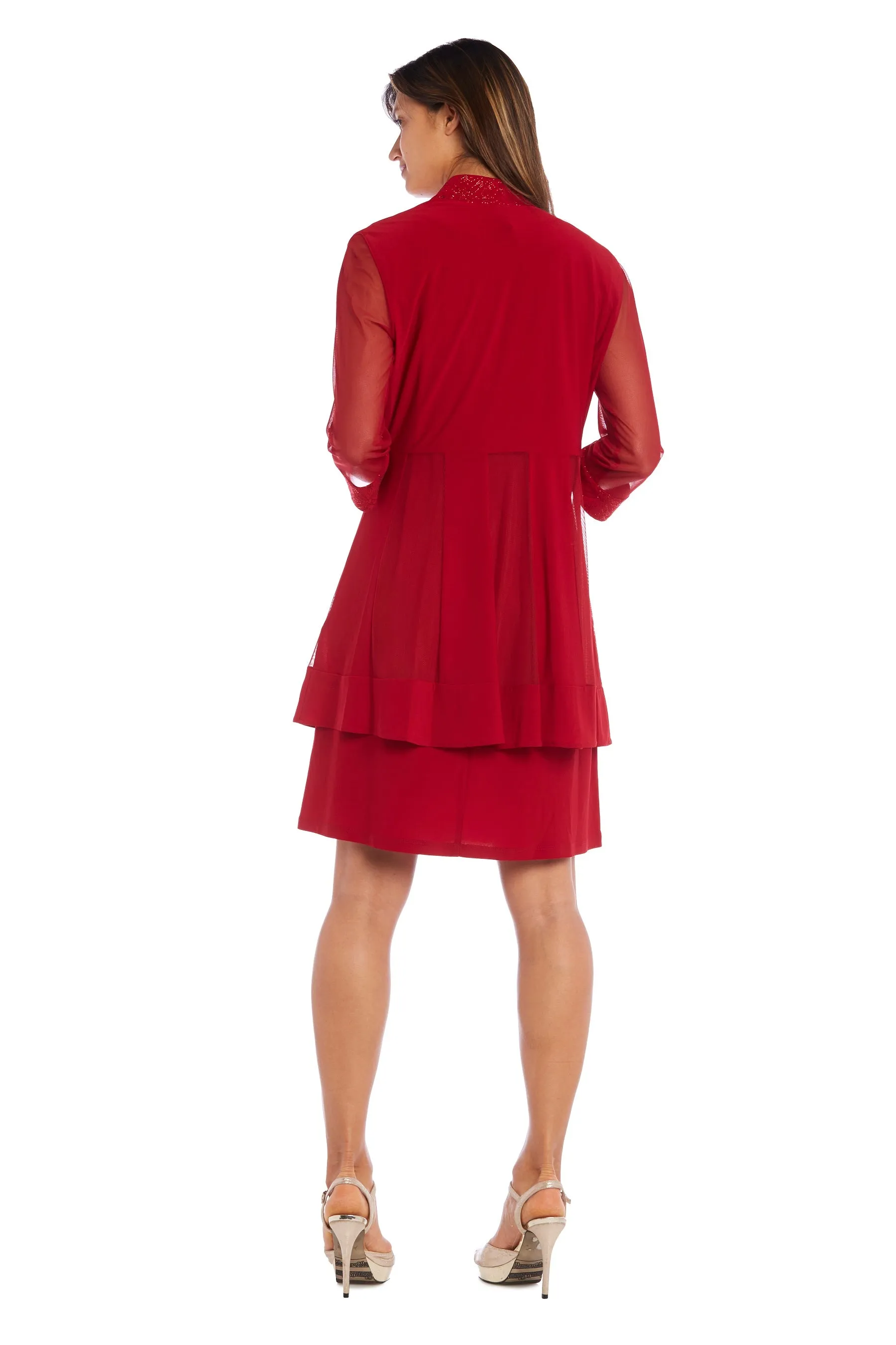 Shift Dress with Matching Jacket and Metallic Detailing - Petite sold by R&M Richards product image thumbnail 2
