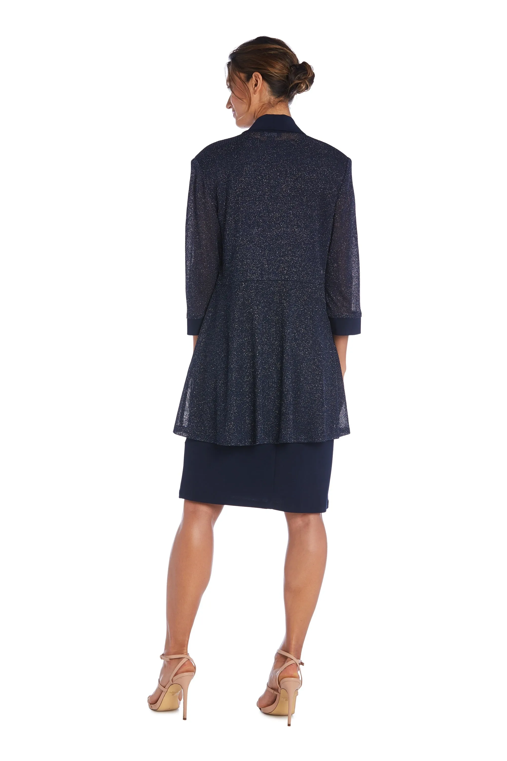 Two Piece Sleeveless Dress and Metallic Detailed Jacket Set - Petite sold by R&M Richards product image thumbnail 2