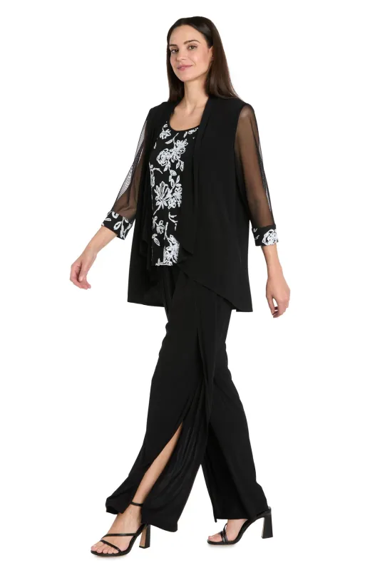 Pant Suit With Sheer Sleeves - Petite sold by R&M Richards