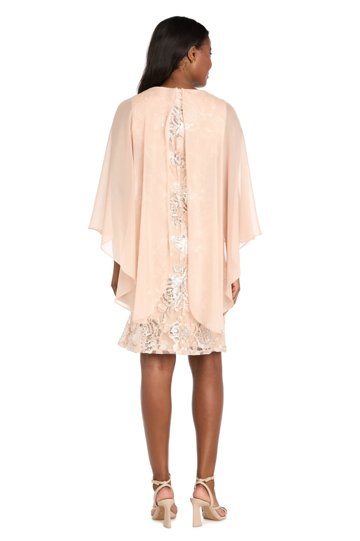 Short Embroidered sequined Cocktail Dress - Petite sold by R&M Richards product image thumbnail 2