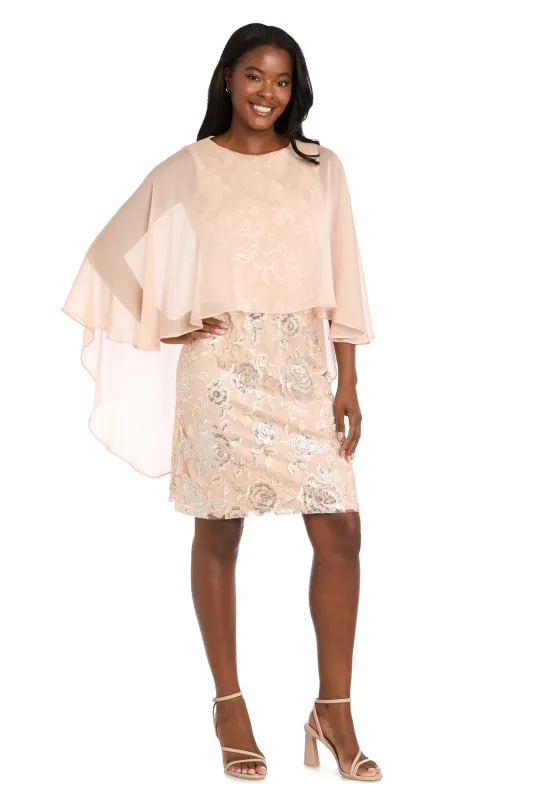 Short Embroidered sequined Cocktail Dress - Petite sold by R&M Richards