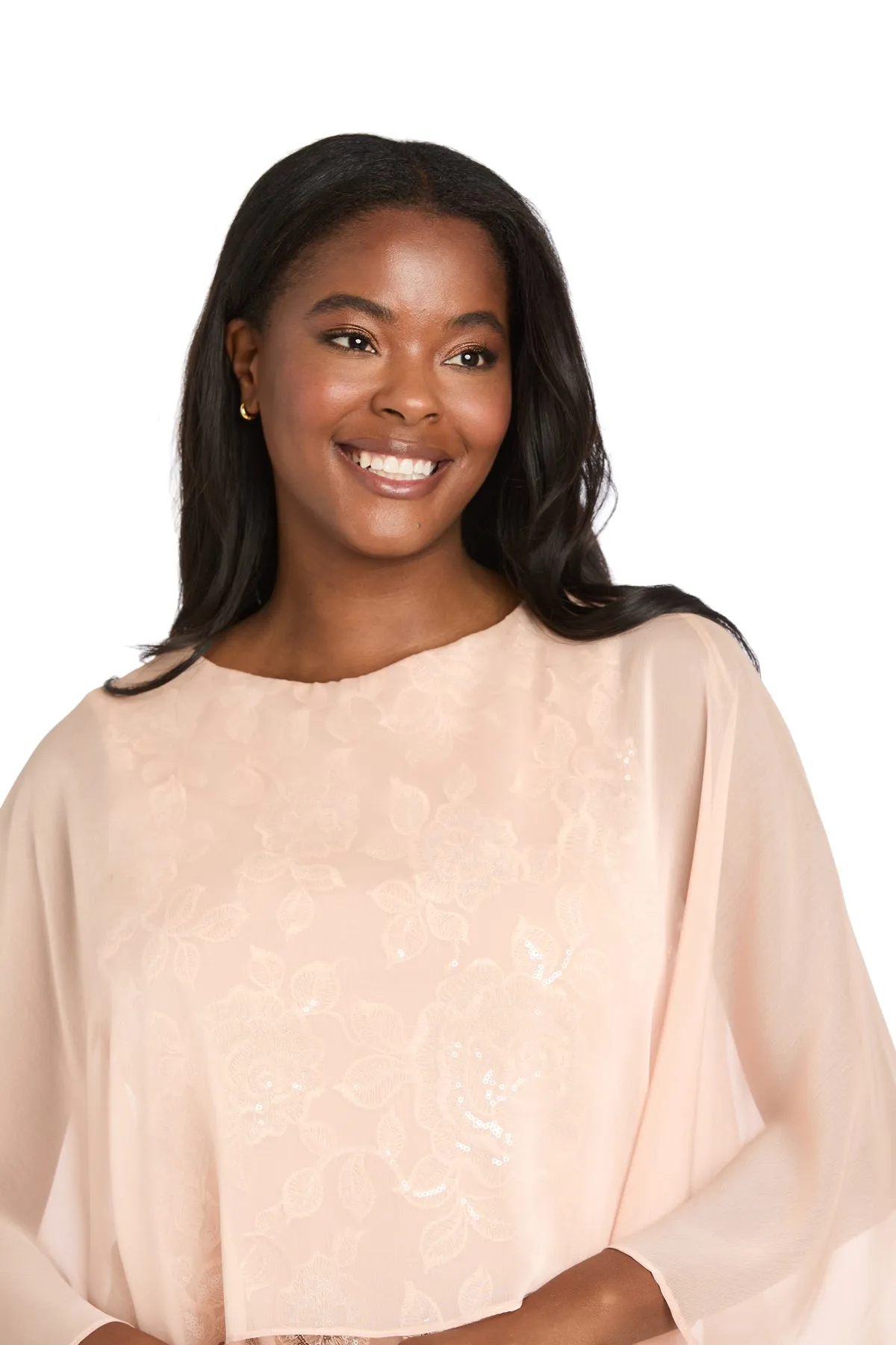 Short Embroidered sequined Cocktail Dress - Petite sold by R&M Richards product image thumbnail 3