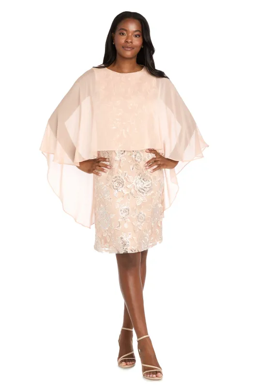 Short Embroidered sequined Cocktail Dress sold by R&M Richards