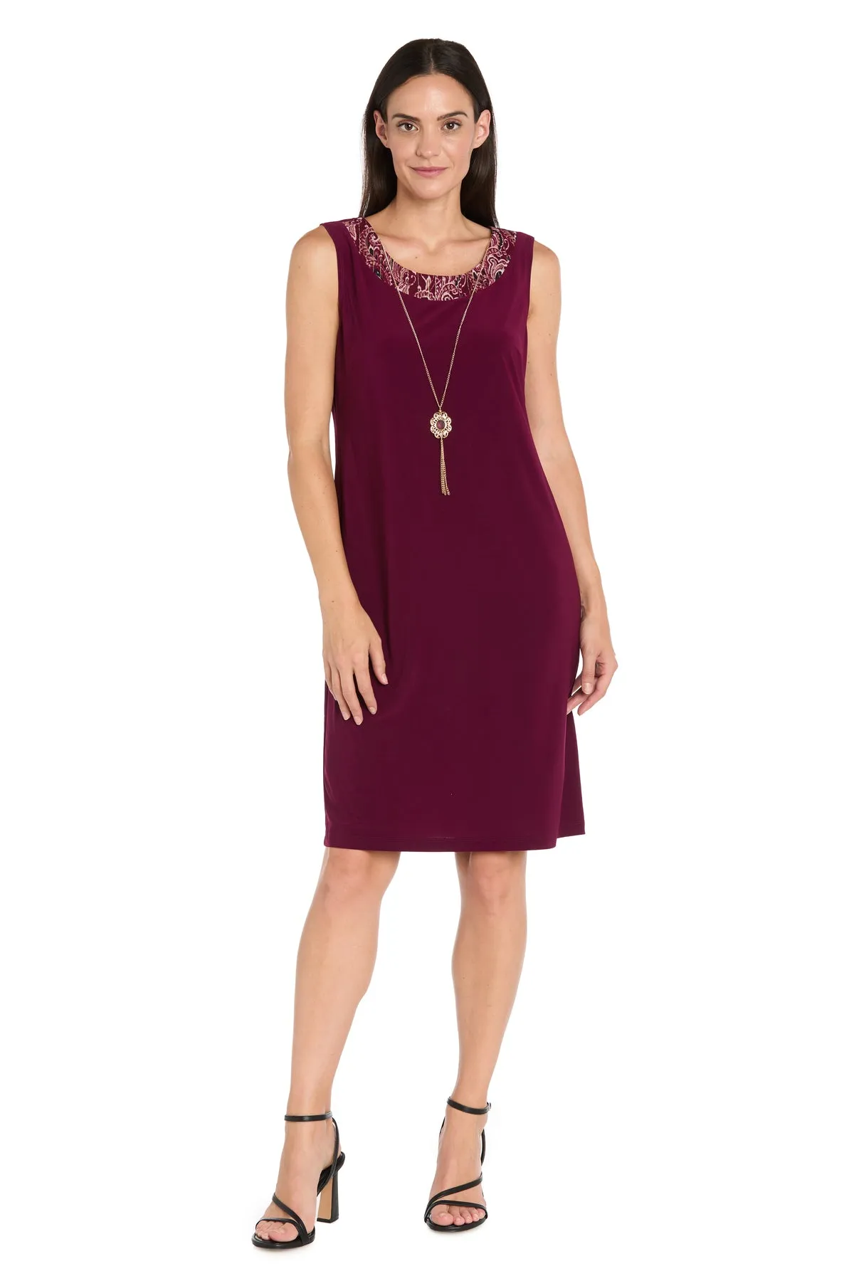 Wine Paisley Mesh Jacket Dress Set sold by R&M Richards product image thumbnail 5