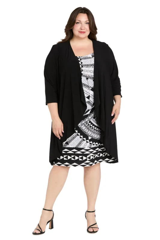 Black & White Geo Jacket Dress - Plus sold by R&M Richards
