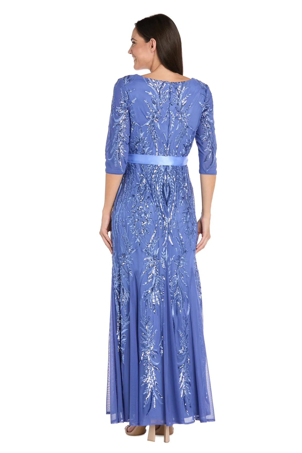 Sequined Gown With Sash Belt - Petite sold by R&M Richards product image thumbnail 2