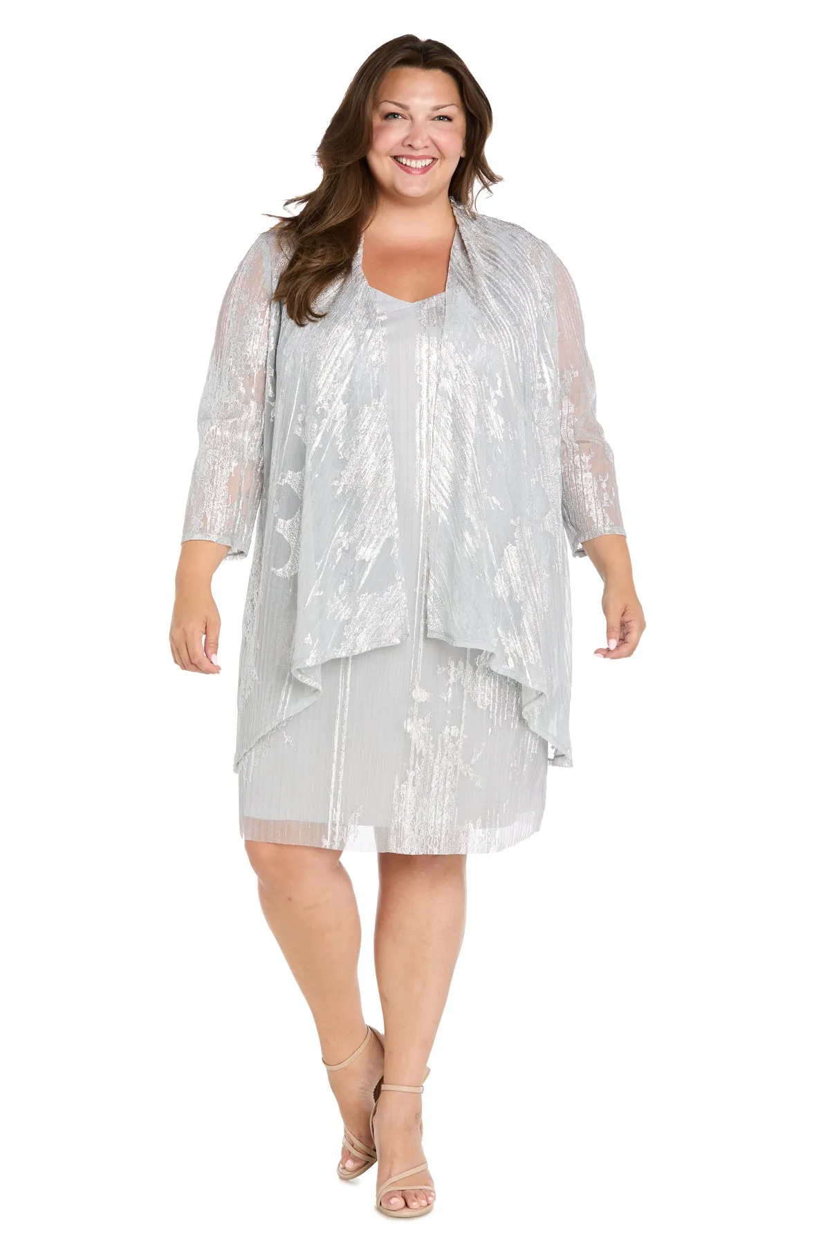 The Aurora Layered Jacket Dress - Plus sold by R&M Richards