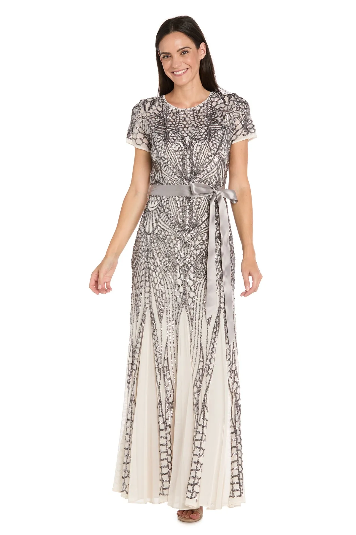Celeste Embellished Illusion Evening Dress - Petite sold by R&M Richards product image thumbnail 3
