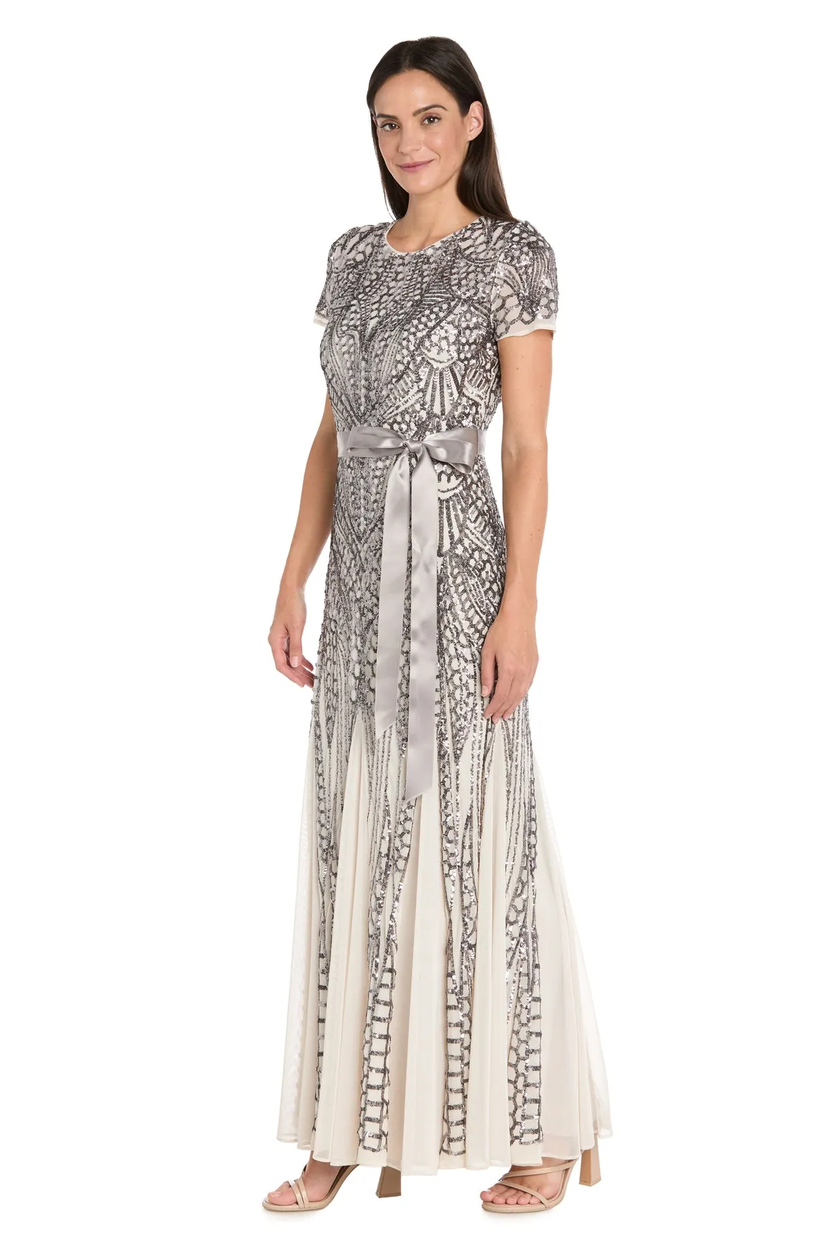 Celeste Embellished Illusion Evening Dress - Petite sold by R&M Richards product image thumbnail 4