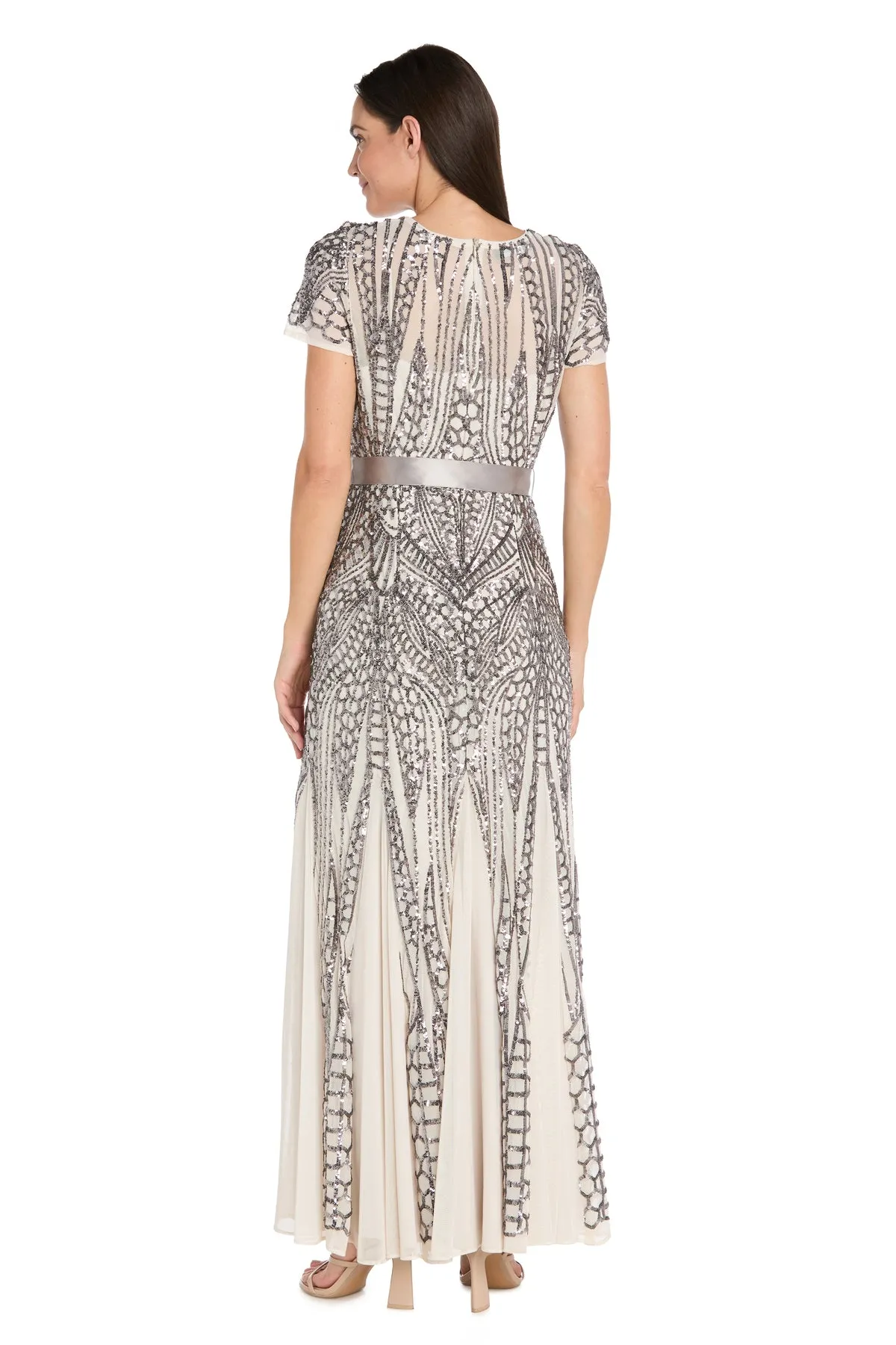 Celeste Embellished Illusion Evening Dress - Petite sold by R&M Richards product image thumbnail 2