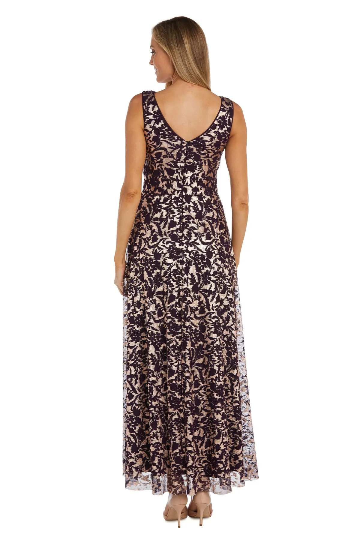Sculpted Waist Fit and Flare Pleated Print Dress sold by R&M Richards product image thumbnail 2