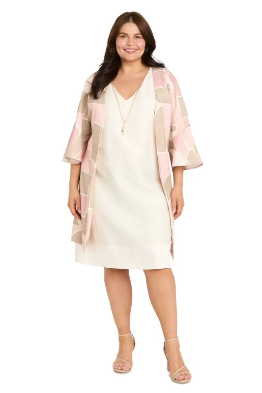 Blush Mosaic Whisper Jacket Dress - Plus made by R&M Richards