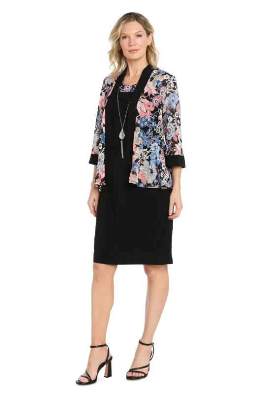 Floral Printed Jacket Dress made by R&M Richards
