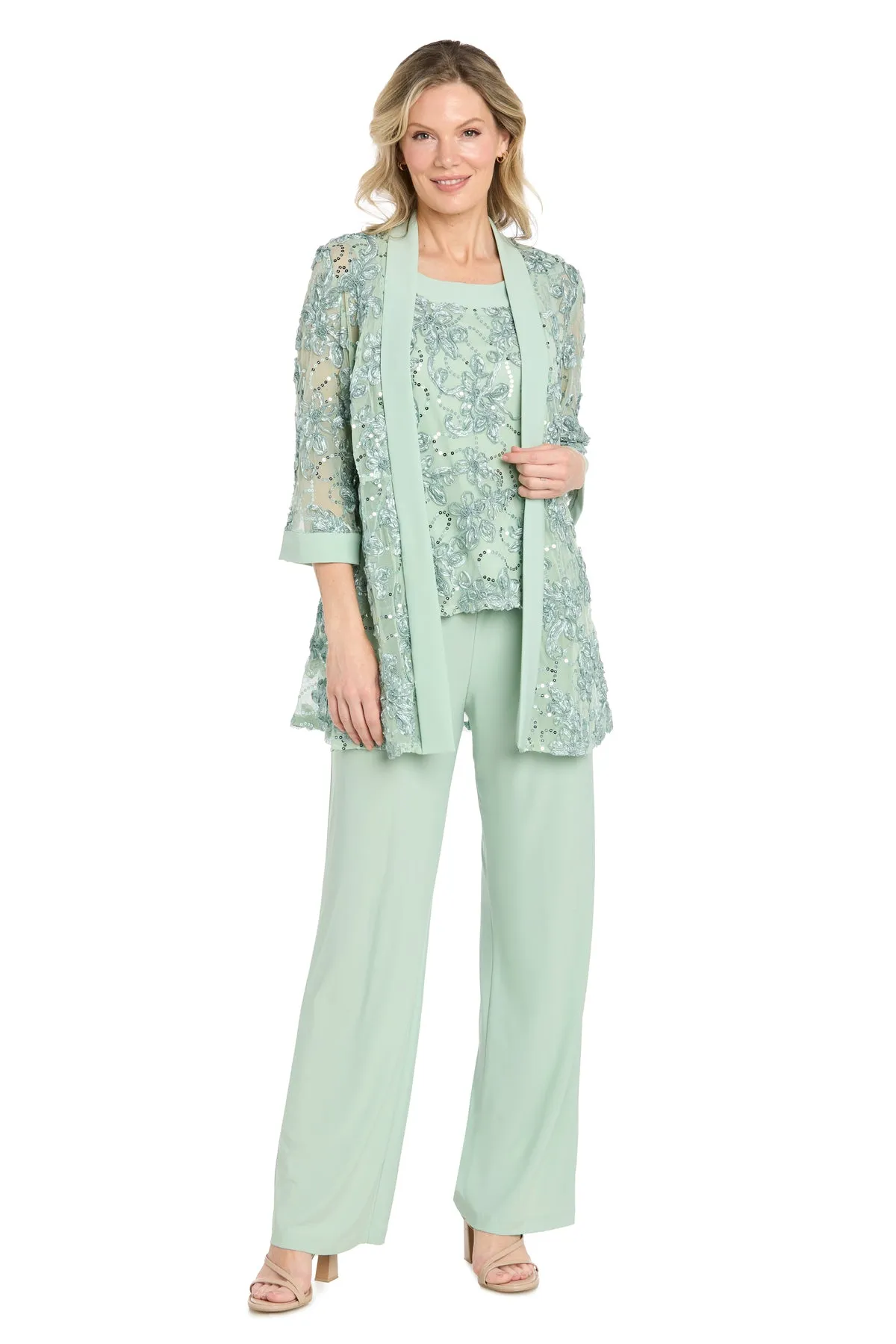 Adriana Embroidered Three-Piece Pantsuit sold by R&M Richards