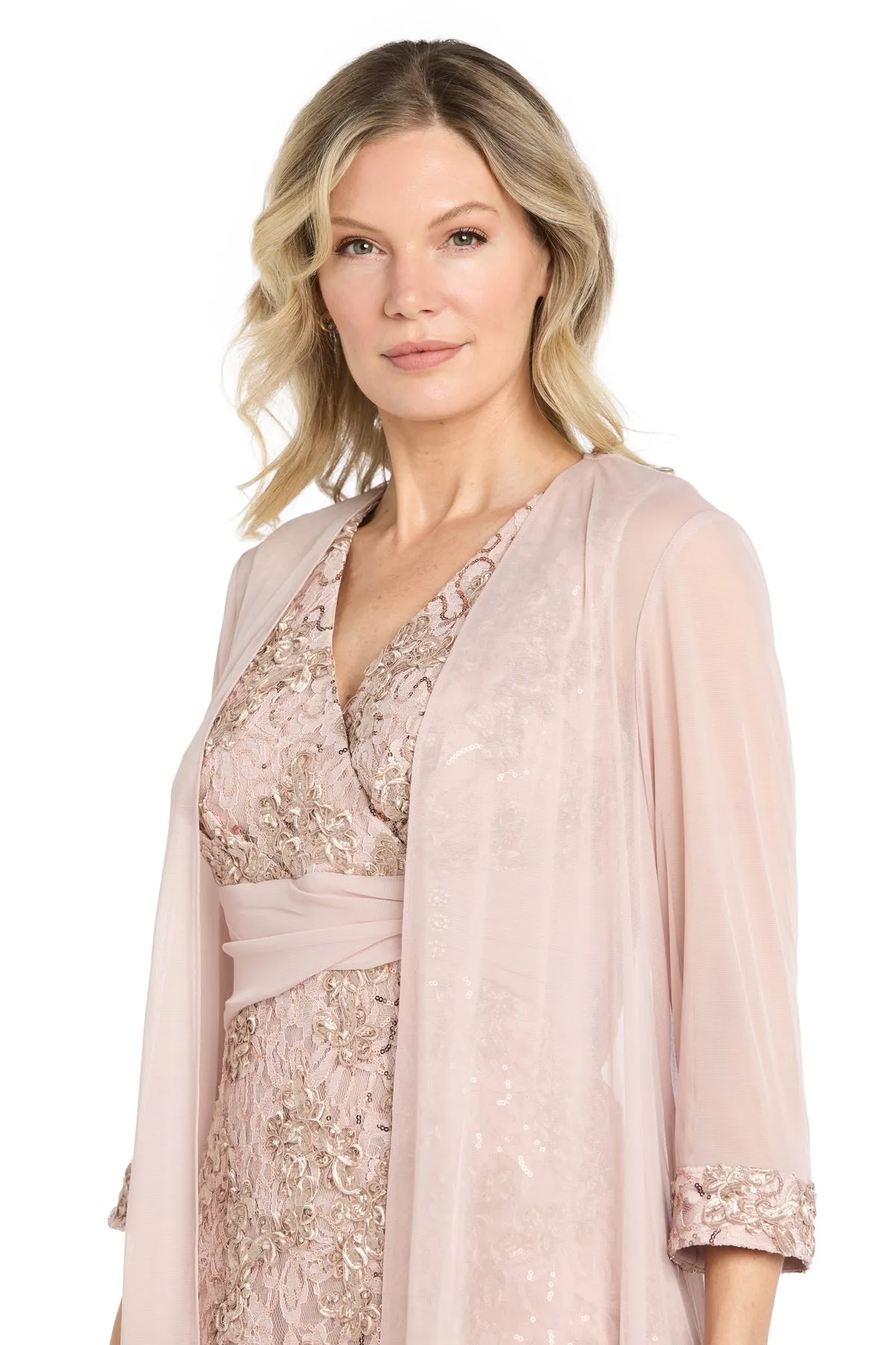 Camille Blush Lace Jacket Dress sold by R&M Richards product image thumbnail 4
