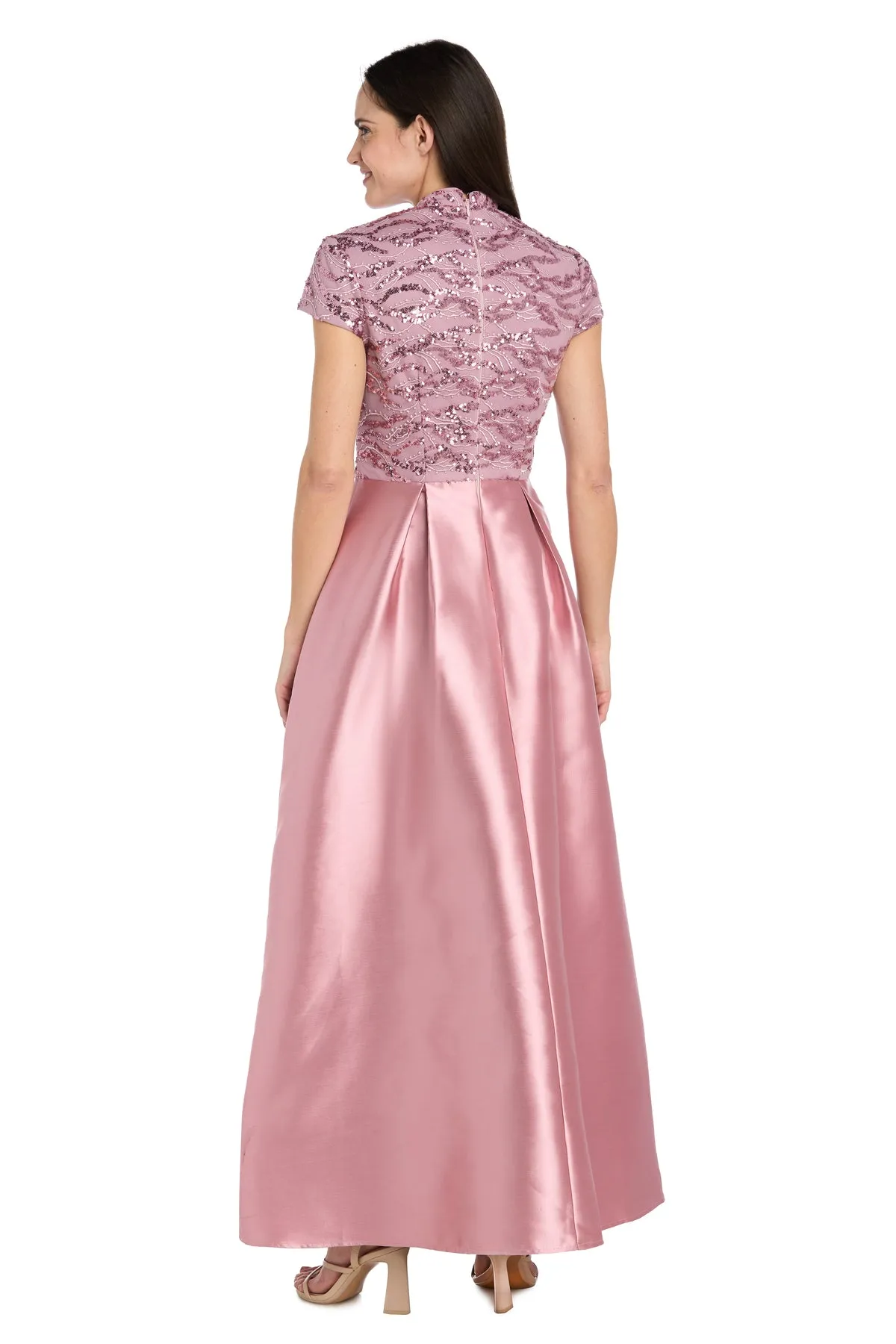 Embroidered Lace Bodice Ruffle Skirt Gown sold by R&M Richards product image thumbnail 2