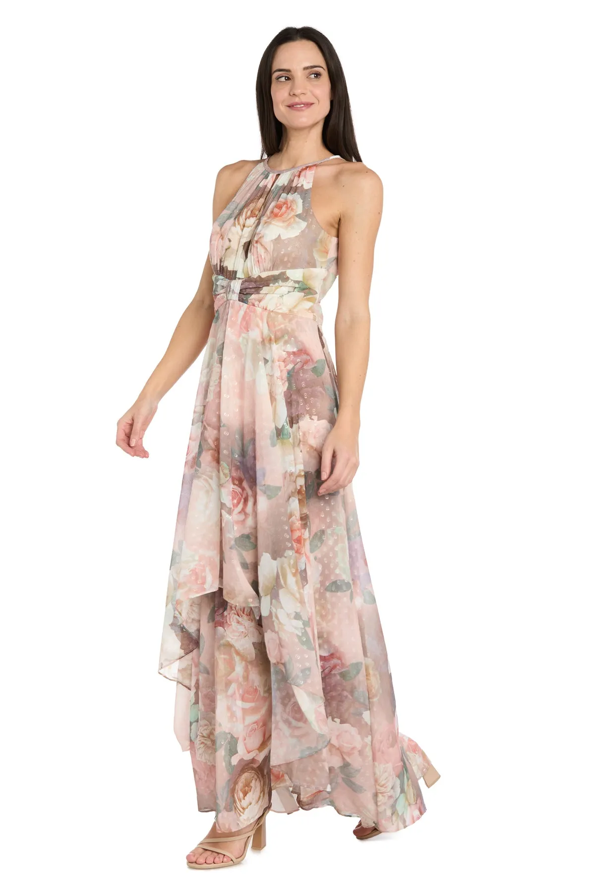 Blossom Whisper Halter Chiffon Gown sold by R&M Richards product image thumbnail 4