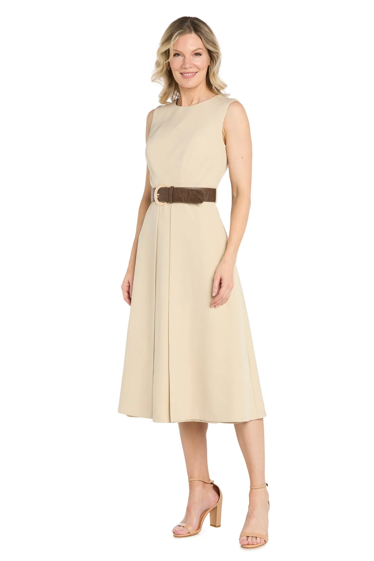 Classic Belted Midi A-Line Dress sold by R&M Richards product image thumbnail 4