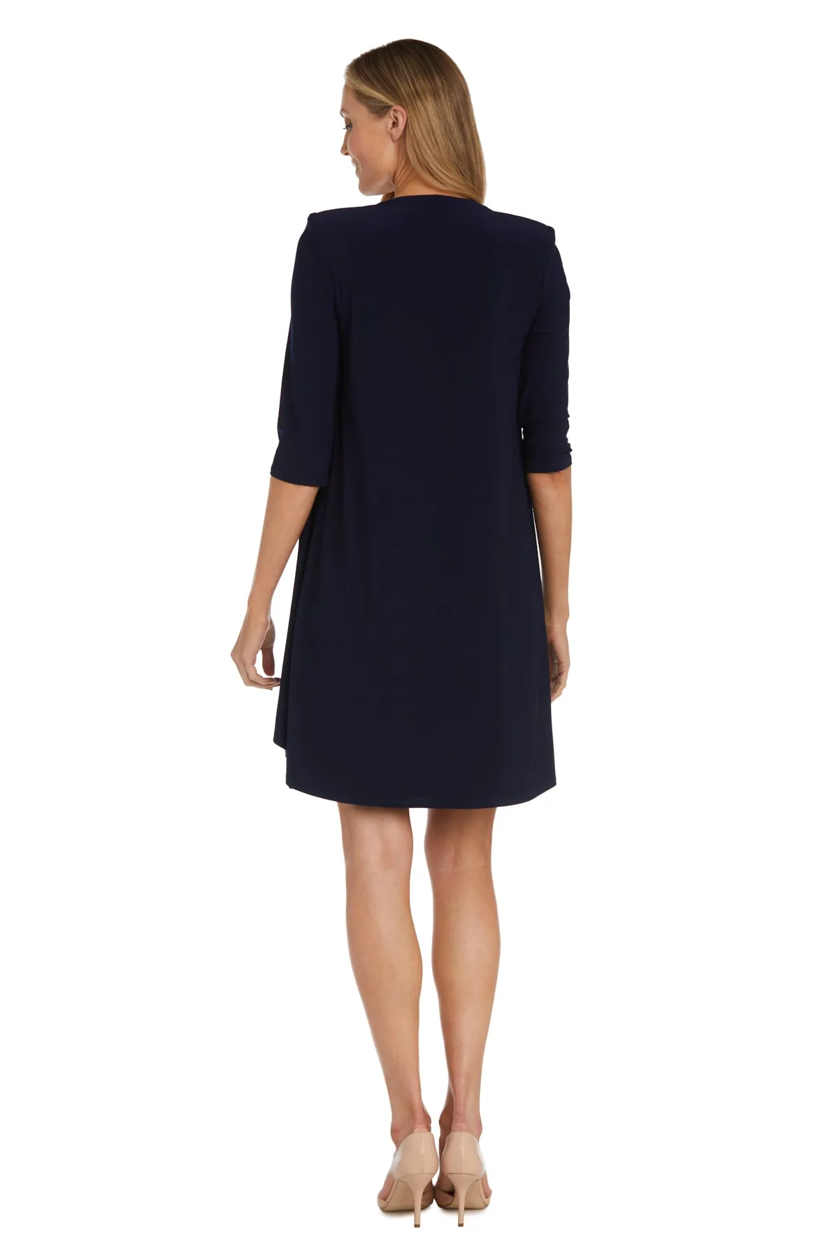 Printed Shift Dress with Drape Front Jacket sold by R&M Richards product image thumbnail 2