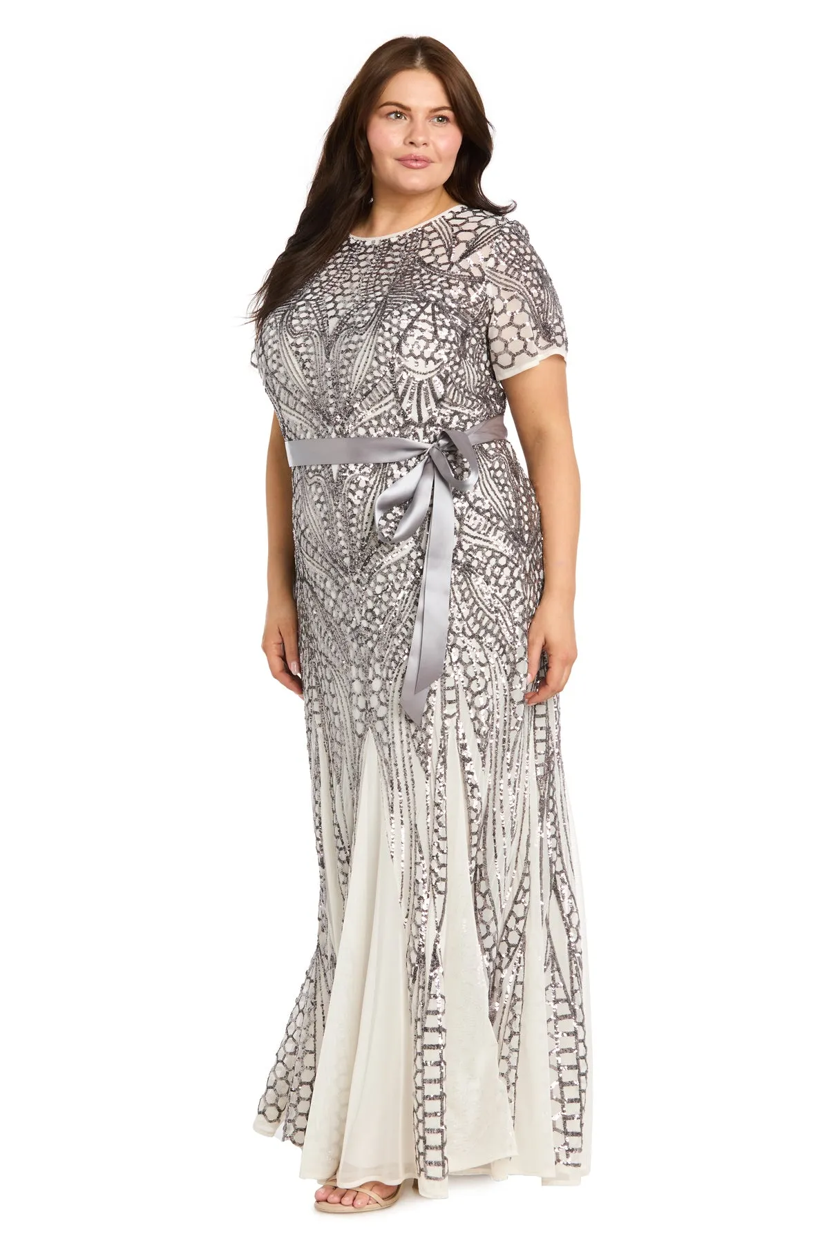 Celeste Embellished Illusion Evening Dress - Plus sold by R&M Richards product image thumbnail 4