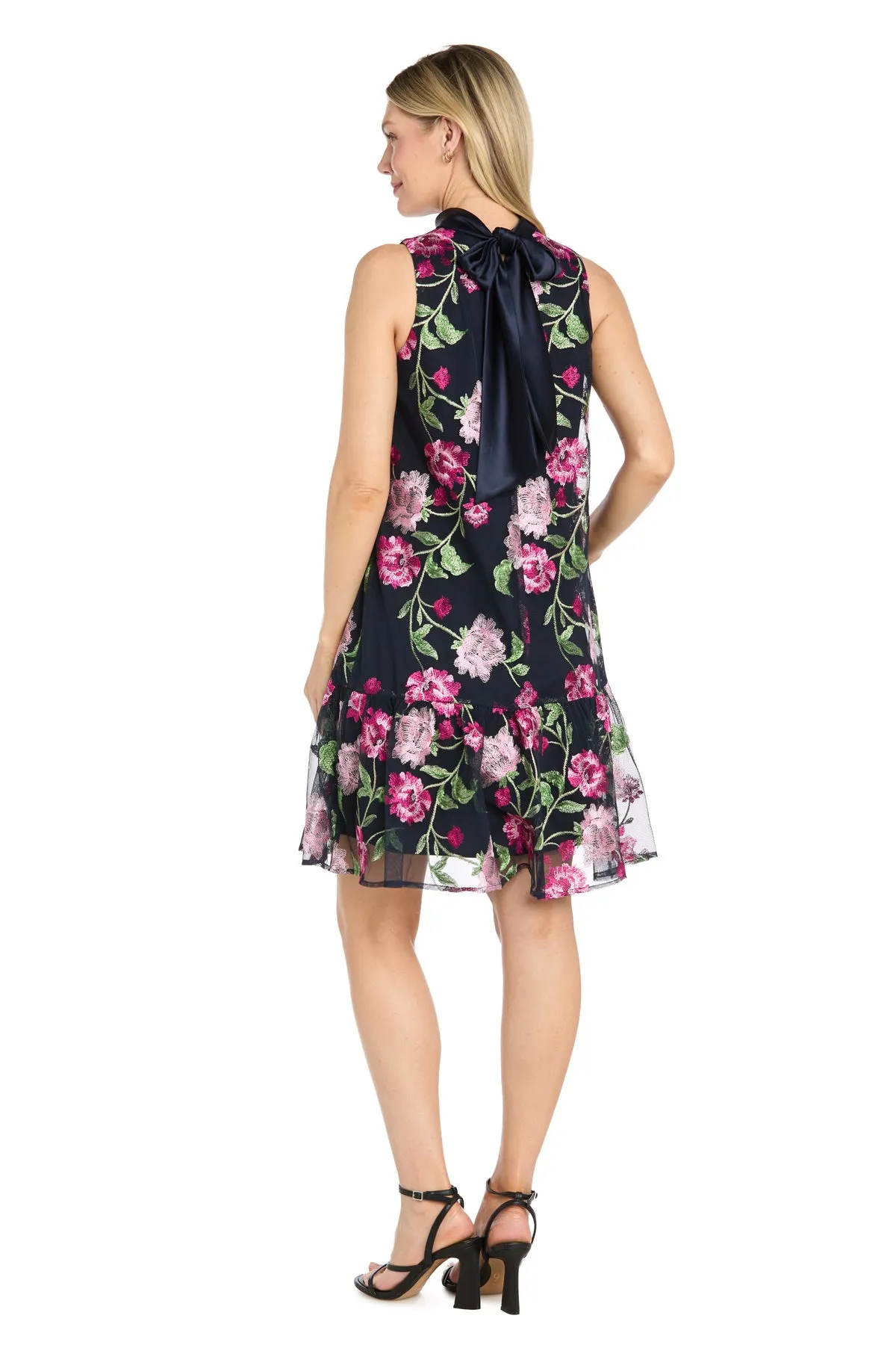 Floral Mesh Mock Neck Dress sold by R&M Richards product image thumbnail 3