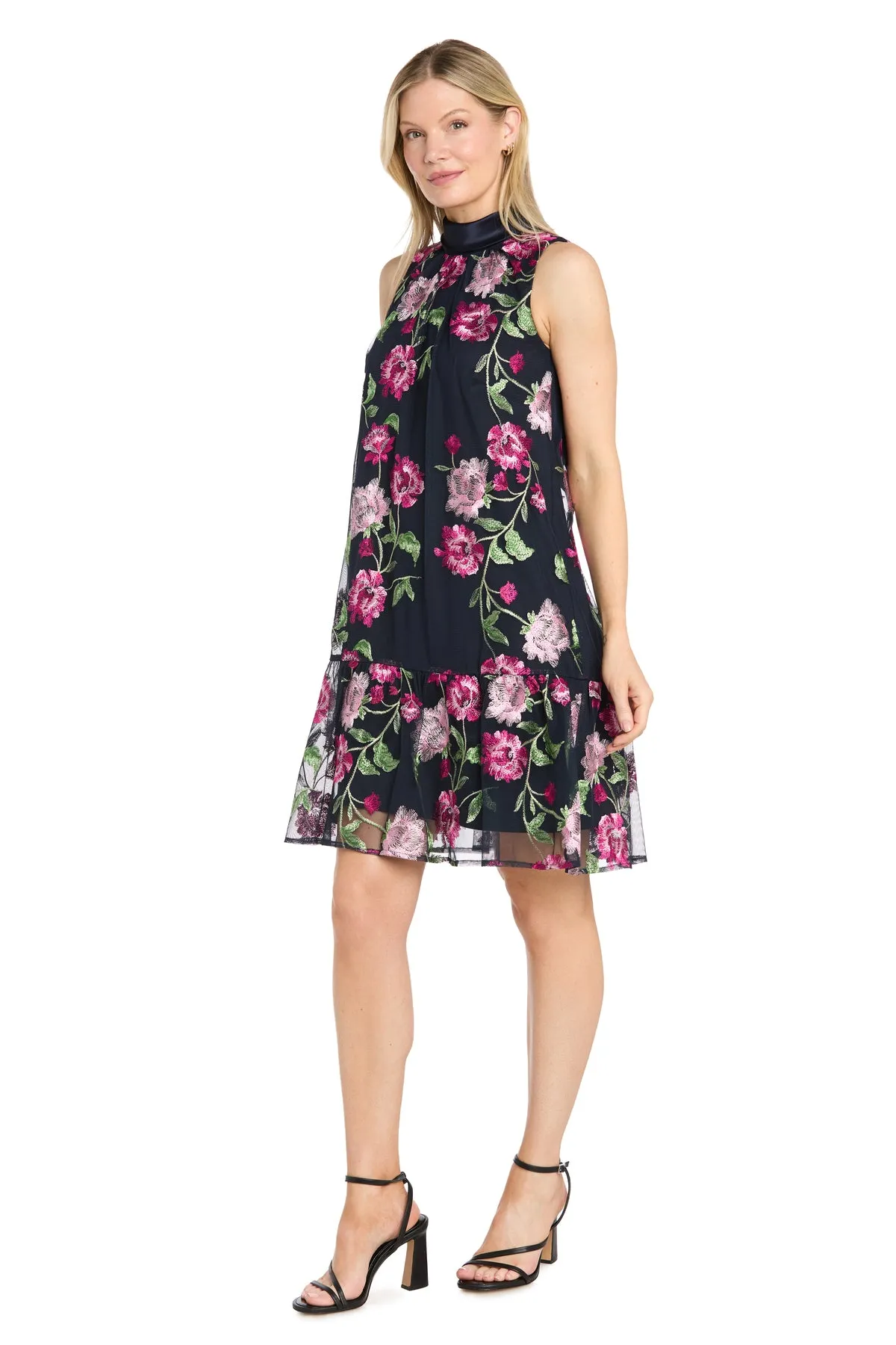 Floral Mesh Mock Neck Dress sold by R&M Richards product image thumbnail 2