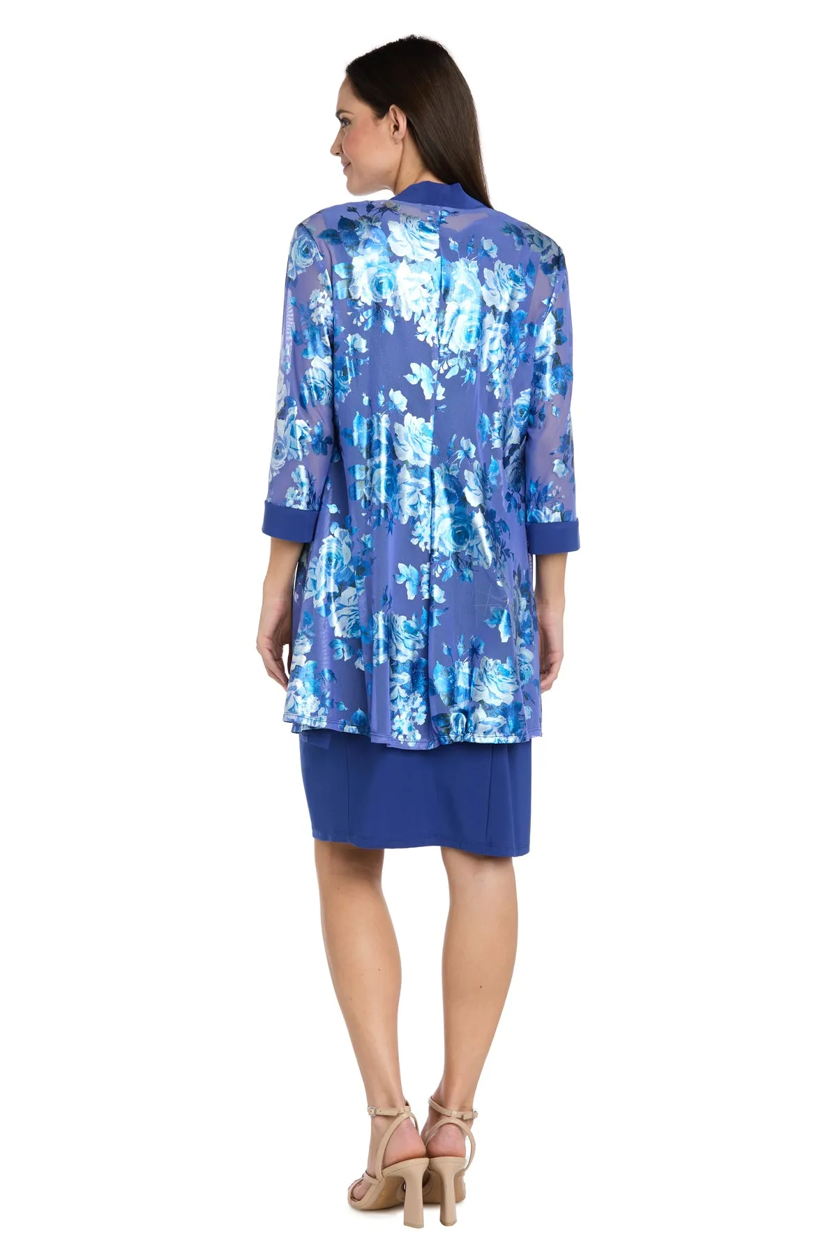 Floral Foil Jacket Dress with Necklace sold by R&M Richards product image thumbnail 3