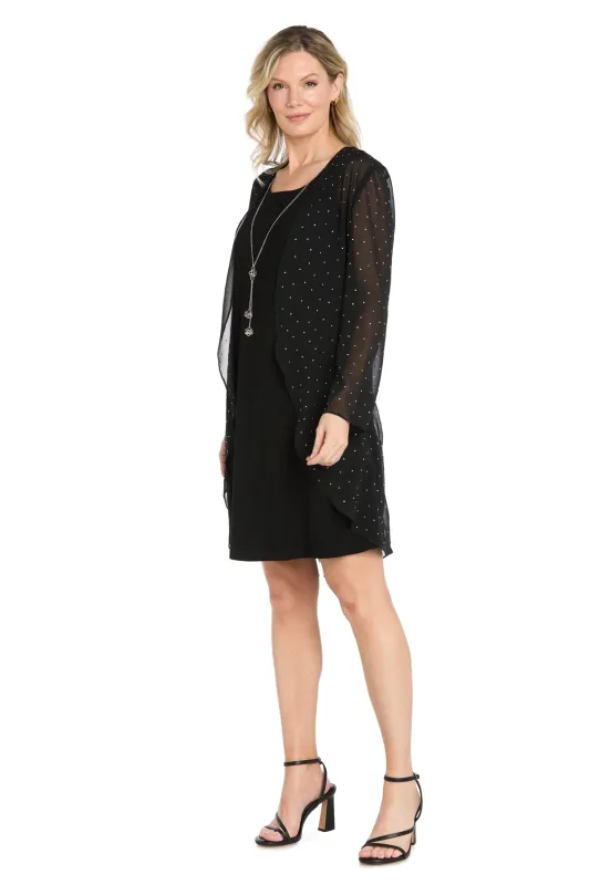Starlight Embellished Jacket Dress - Petite made by R&M Richards