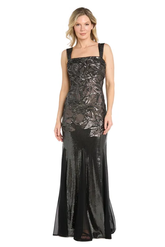 Floral Sequin Beaded Gown made by R&M Richards