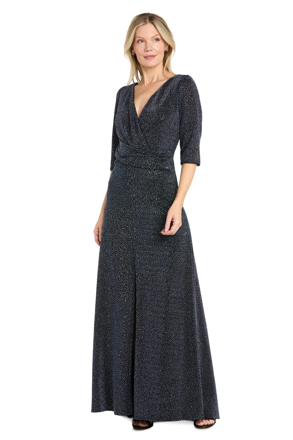 Metallic Knit Twist Front Maxi Dress sold by R&M Richards product image thumbnail 5