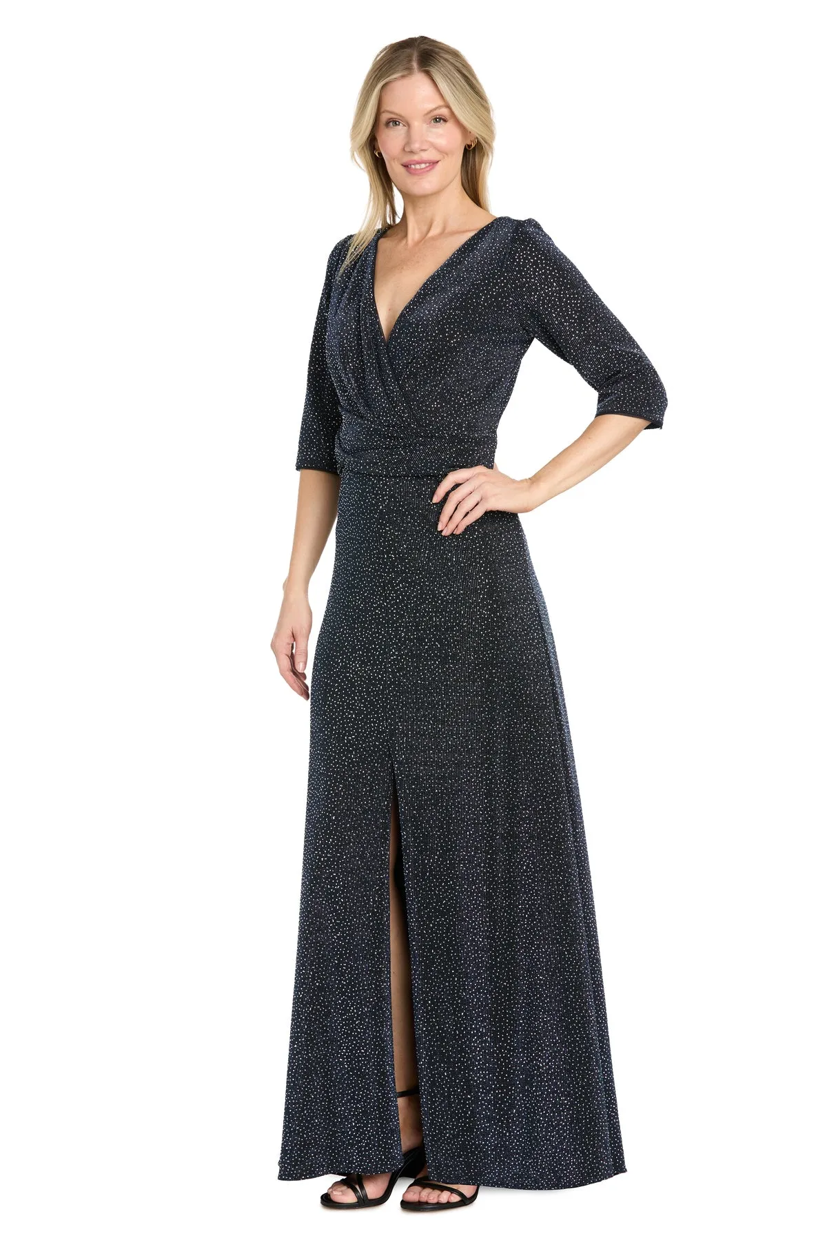 Metallic Knit Twist Front Maxi Dress sold by R&M Richards product image thumbnail 4