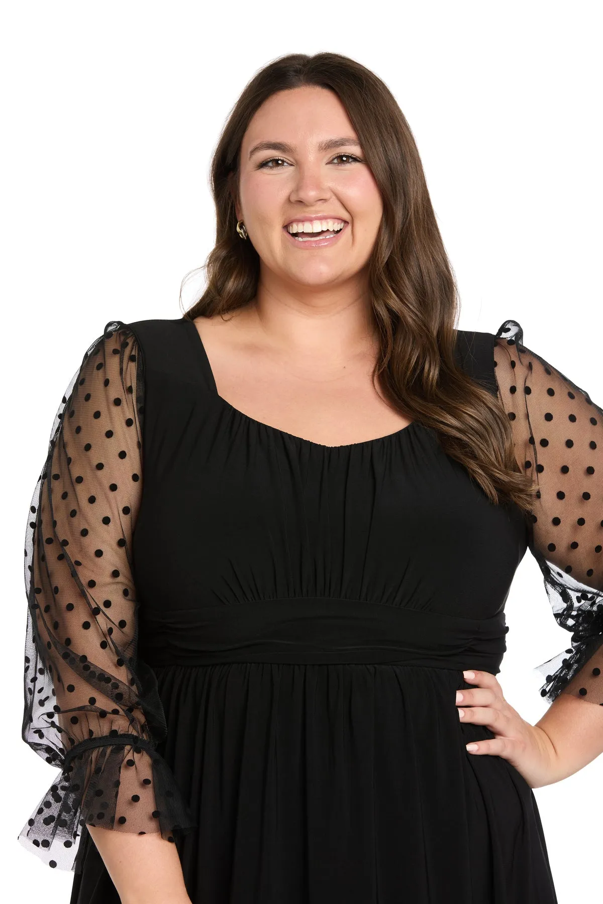 Sweetheart Swiss Dot Dress - Plus sold by R&M Richards product image thumbnail 2